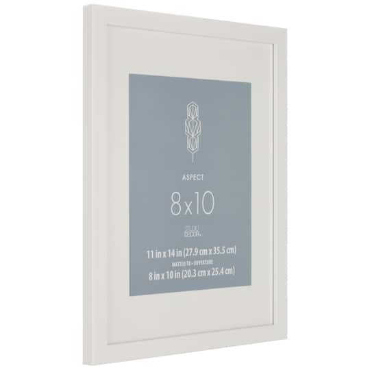 Aspect White Narrow Frame With Mat by Studio Décor®